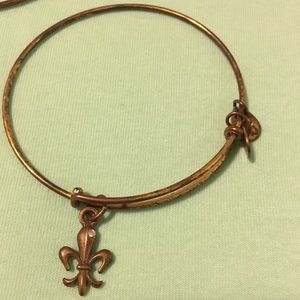 Alex and Ani gold Fleur de lis bangle